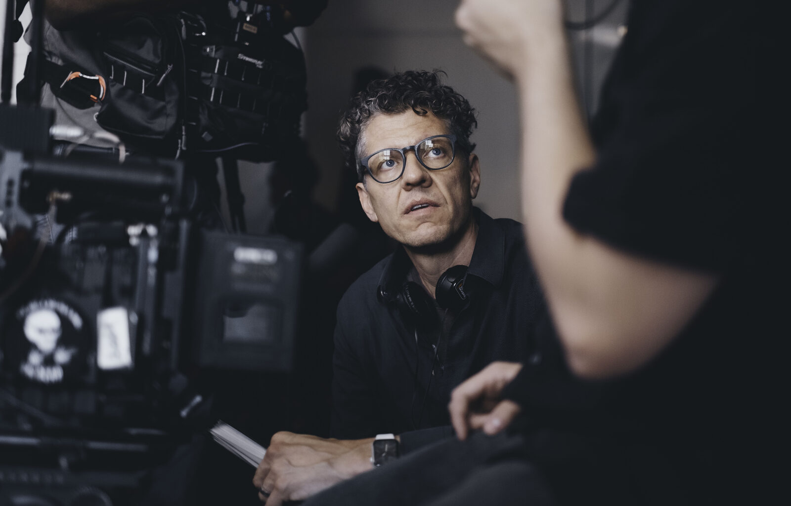 Marc Havener on set