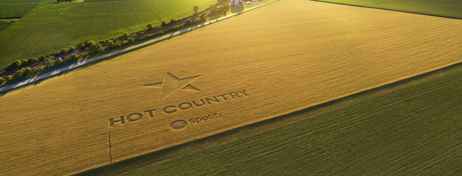 Aerial of the Hot Country Fan Art crop circle